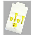 1 Color Matchbook w/ 4 Golf Tees & Ball Marker (2 1/8" Tee)